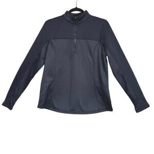 Callaway Women’s 1/4-Zip Pullover With Quilted Sleeve And Shoulders Size M Black